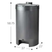 DiETZ DustBox30 Foot Sensor Trash Can 30L VA-DIETZ-SO30-SGY silver gray JP New