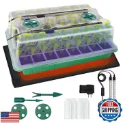 MQHUAYU Seed Starter Trays with Heating Mat, 40 Cell Seeding Starter Kit with