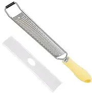 Metal Lemon Zester Grater - Flat Metal Long Handle Lemon Zesters - Kitchen Stainless Steel Handheld Zesters for Cheese, Chocolate, Fruits
