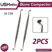 Surgical Bone Compactor Implant Grafting Dental Instruments Serrated Tips 2PCS