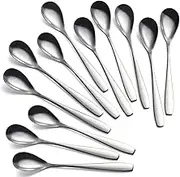 Egg Spoons for Soft Boiled Eggs Stainless Steel 5.5 in Egg Scoop Set of 12 for Dessert Spoon, Tea Spoon,Coffee Spoon,Ice Cream Spoon