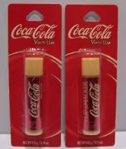 Lot of 2 Coca Cola Lip Smacker Vanilla Lip Balm Flavor NEW