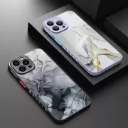 For iPhone 15 Pro Max 14 13 12 11 Marble PC Hard Shockproof Slim Case Cover