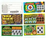 Hikingsters 5 FAKE ALL WINNING SCRATCH OFF LOTTERY TICKETS - PRANK - GAG - JOKE