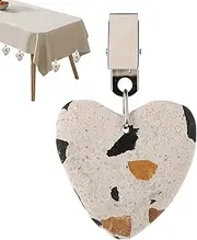 Outdoor Tablecloth Weights | Heart-Shaped Table Tablecloth Clip Clamp - Heavy Table Cloth Holders, Table Weight, Tablecloth Hangers for Weddings Graduation