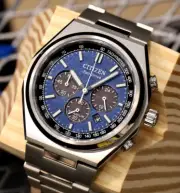Citizen Super Titanium Sapphire Forza Chronograph Blue Dial Watch CA4610-85L