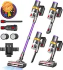 Cordless Stick Vacuum Cleaner 45Kpa/550W, 90Min Runtime, 2 HEPA Filters, Purple