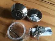 Locware Deadbolt Lock model 5125 stainless Lock faces only New
