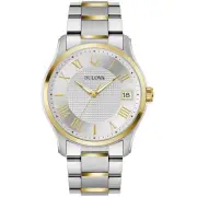 Bulova Men's Wilton Silver Dial Watch - 98B391