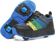 Kids Roller Skate Shoes with Detachable Wheels Roller Sneakers for Boys Girls De