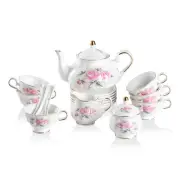 Porcelain Tea Sets, Vintage British Floral Relief Gold Rimmed Teapot Cup and ...