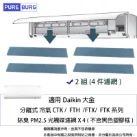 在飛比找momo購物網優惠-【PUREBURG】4入組-適用Daikin大金分離式冷氣 