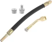 X AUTOHAUX 1 Set 135 Degree Copper Tire Valve Extension with Universal Plastic 180mm Tyre Valve Stem Extender for Car Motorcycle RV Truck Bike
