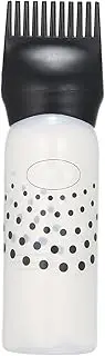 Hair Dyeing Applicator Comb Bottle Dispenser with Precise Scales Leak-proof Cap Salon Home Tools 6 Ounce Capacity (Black)