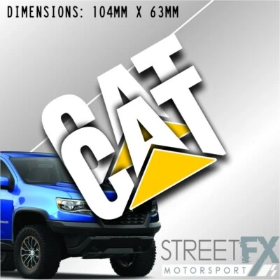 2x CAT CATERPILLAR Sticker Decal Car Truck Mining Funny 4X4 Ute 4WD Construction