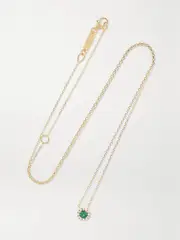 [Suzanne Kalan] Suzanne Kalan - 18-karat Gold, Emerald And Diamond Necklace - One size One size Gold