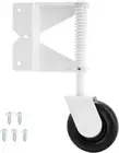 Right WHITE Swing Gate Wheel Caster Vinyl Wood Alu Gate Heavy Duty Spring Loaded