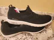 NEW SKECHERS ARCH FIT FLEX WALKING SHOE Black and White Size 11