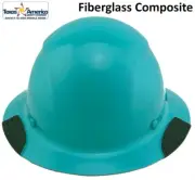 DAX Fiberglass Composite Lift Safety Full Brim Hard Hat - Teal