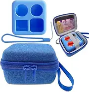 Hard Carrying Case and Silicone Skin Cover for YOTO Mini Screen-Free Bluetooth Audio Player, Compatible Accessories for Yoto Mini Make Your Own Card – Kids Screen-Free Bluetooth Audio Player (Blue)