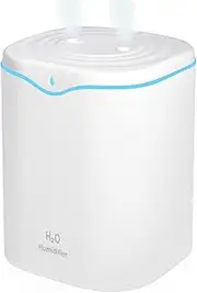 SPURUPS Humidifiers for Bedroom, 2L Cool Mist Humidifier for bedroom, USB Portable Desk Humidifier, Quiet Ultrasonic Humidifier with 2 Mist Modes and 7-Color Light, Auto Shut-Off, for Travel & home.