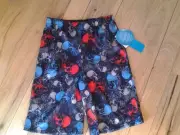 NWT Jelli Fish Kids Skull Pattern Sleep Shorts Sz 4-5 Boys W/ Elastic Waist