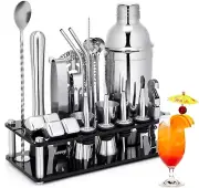 Mixology Bartender Kit Bar Set Cocktail Kit, 23PCS Cocktail Shaker Kit with Acry