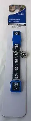 Break-away Collar, Blue with bell, Black with White Kitty faces 8-12in