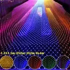6x4M LED Net Mesh String Lights Waterproof Outdoor Xmas Wedding Party Home Decor