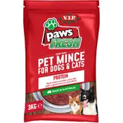 V.I.P. Paws Fresh Adult Chilled Fresh Dog & Cat Food Lean Mince 3Kg