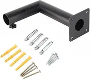 Satellite Dish Mount, Iron Wall Roof Mounting Kit, Wall Roof Pole Mount Adapter, Weather Prevention High Strength, Adjustable, for Home, Car, and Router Accessories