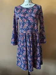 NWT Boden Multicolor Floral Miriam 3/4 Bell Sleeve Jersey Tunic Dress Size 6