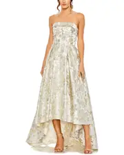Mac Duggal Embroidered High-Low Gown