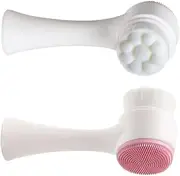 BESTYASH Cleansing Brush Cleaning Brush Facial Brush Skin Cleansing Manual Facial Brush Facial Cleaning Pink