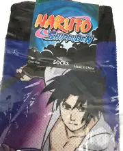 SASUKE UCHIHA SOCKS NARUTO SHIPPUDEN JAPANESE ANIME ONE SIZE PURPLE BLACK