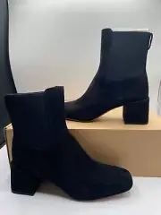 Vince Women's Black Kimmy Pull On High Heel Square Toe Boots Size 7.5M NIB
