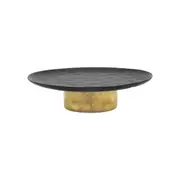 Ecology Speckle Footed Cake Stand 32cm Ebony Gold Foot