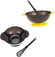 BATHVEVE 2 Pack Hair Dye Kit Suction Cup Bowls Stirrer Professional Hair Tool Set for Easy Tinting