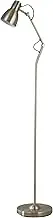 Lexi Lighting Nord Metal Floor Lamp with E27 Lamp Holder, Adjustable Height, Flexible Shade Lighting Angle, Antique Brass Vintage Reading Standing Light for Bedroom, Living Room, Desk, Hallway