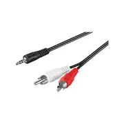 Goobay AUX 3.5mm Male to Stereo 2 x RCA Male Cable Headphones/ Notebooks/ Smartphones/Tablets