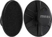 Silicone Body Scrubber Exfoliating Body Brush for Men Women Lathers Well Easy to Clean More Hygienic Than Loofah Shower Scrubber Face Scrubber for Sensitive Skin 1 Pack (Black)