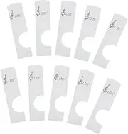Hellery 10 Pieces Clarinet Reeds Clips Clear Alto Tenor Saxophone Reeds Covers for Beginners