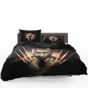 v2959 Bed Sheets Wolwerine Hugh Jackman Duvet Cover Set Pillowcase Soft Kids Bed Sheets IU2959