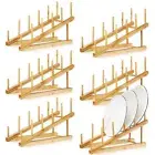 Drying Pot Lid Holder Ladder Type Dish Drain Rack for Plate/ Bowl/ Cup