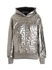 [Moose Knuckles] Moose Knuckles-Moose Knuckles X Telfar Hoodie Felpe Silver-Donna XS-S Silver