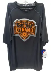 Adidas Men's Houston Dynamo ClimaLite Light Up Crew Raglan T-Shirt, Black, Large