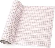 THANMAO Clear Vinyl Transfer Paper Tape Roll 12" x 16.4 FT, Red Alignment Grid - for Cricut Silhouette Cameo, Adhesive Vinyl, Decals, Signs, Windows, Stickers