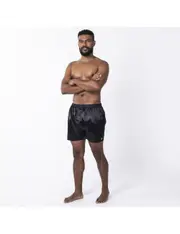 Mens Satin Boxer Shorts Black Mens Underwear