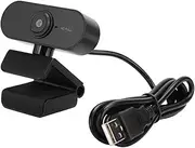 Dpofirs HD 1920x1080 High Resolution Webcam with Built-in Microphone, USB 2.0 Portable Driveless Webcam for Computers and Laptops, 360º Rotating Webcam for Live Streaming(Black)