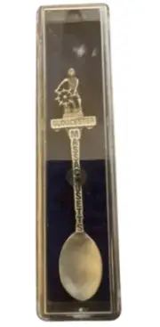 Gloucester Massachusetts plated Souvenir Mini 3” Spoon Collectible Protective
